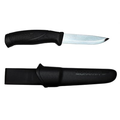 Morakniv Companion Fixed Blade Knife Stainless Steel Blade, Black - M-12092
