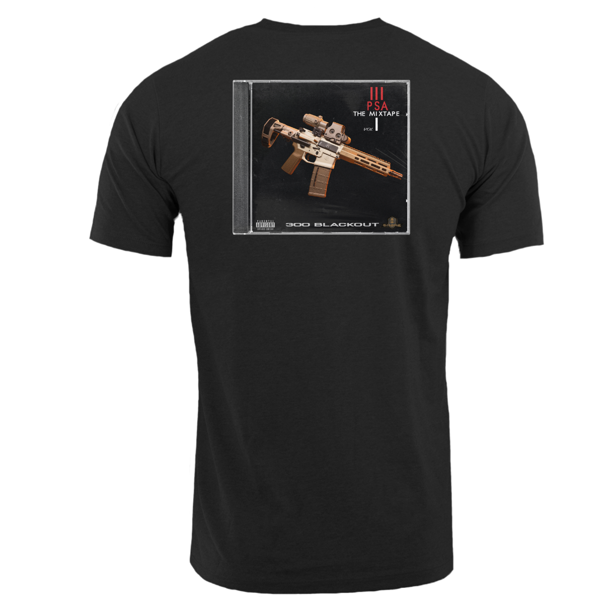 PSA The Mixtape Durasoft SS Tee, Jet Black - 2X-Large