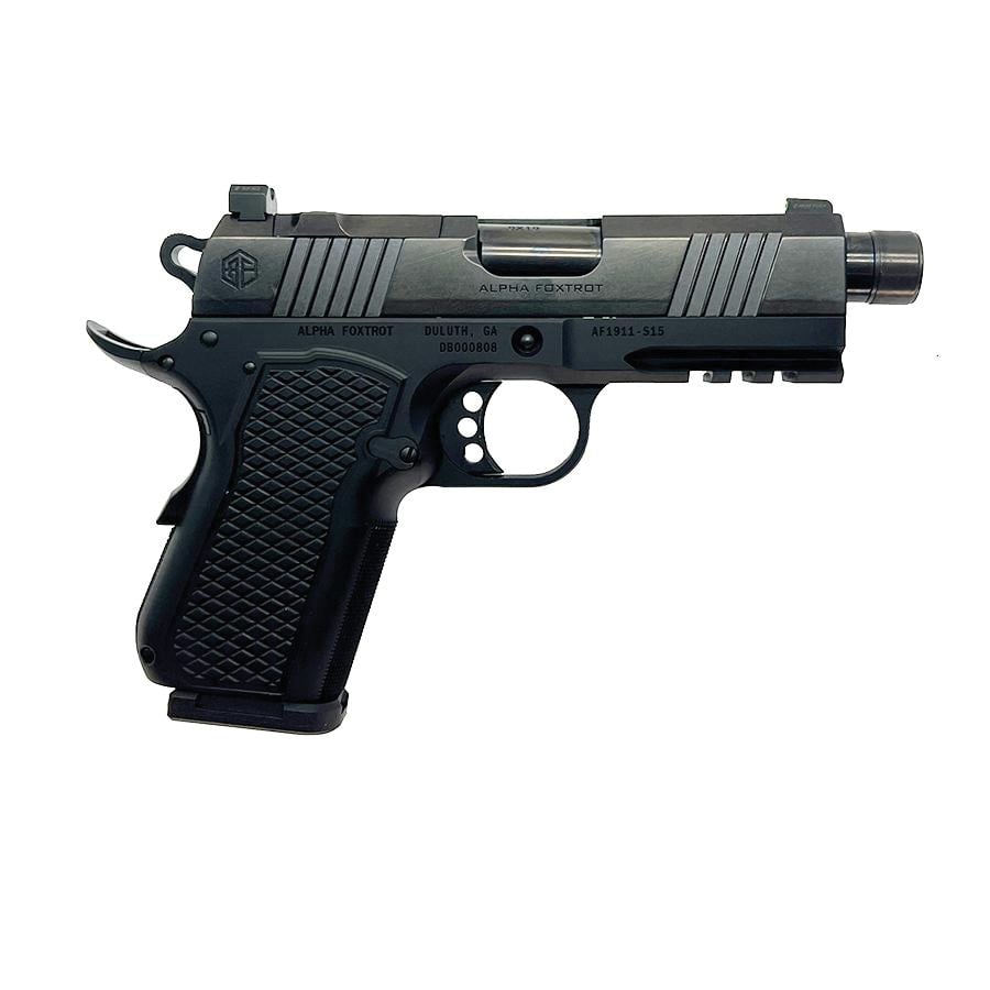 Alpha Foxtrot AF1911-S15 BOB 9mm 3.50" 15rds, Black