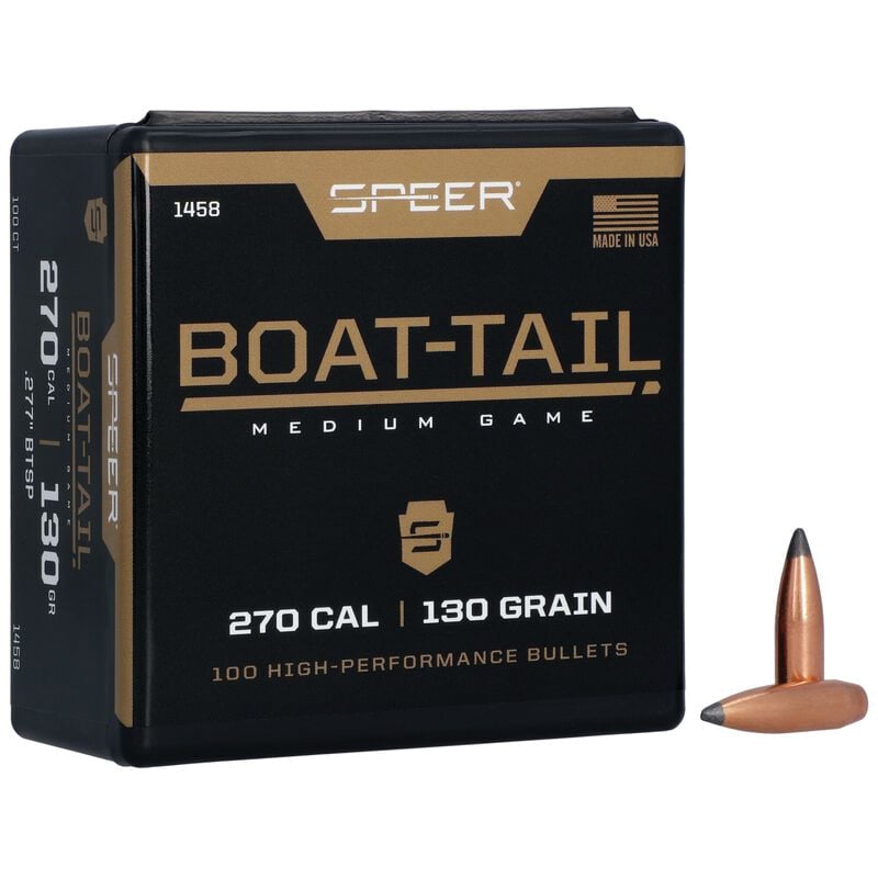 Speer .277 Cal 130 gr Reloading Bullets  Spitzer SPBT 100rds - 1458