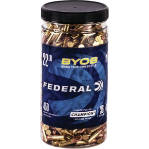 Federal 750BTL450 Small Game Target BYOB 22 LR 36 gr Copper Plated Hollow Point (CPHP) - 450rd Box