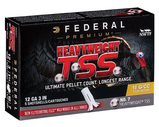 Federal HEAVYWEIGHT TSS, 12ga ,3", 1 3/4oz, #7 ,Turkey Load-PTSSX193F 7