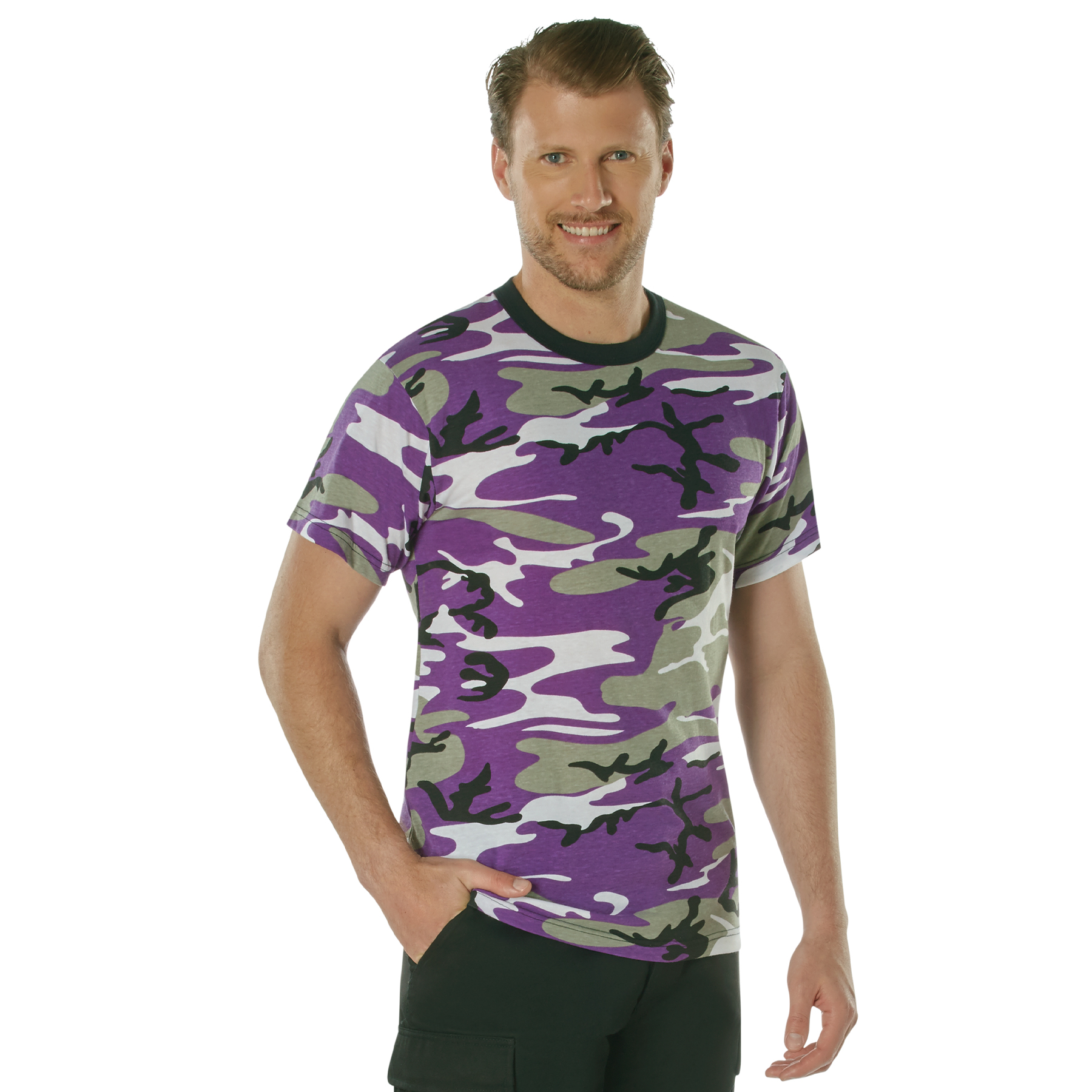 Rothco Camo T-Shirt - Ultra Violet Camo, Large