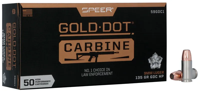 Speer Gold Dot Carbine 9mm 135 Gr HP (Box)