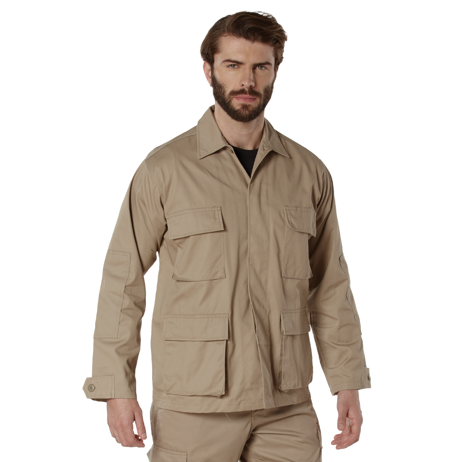 Rothco Twill Bdu Shirt - Khaki, Large
