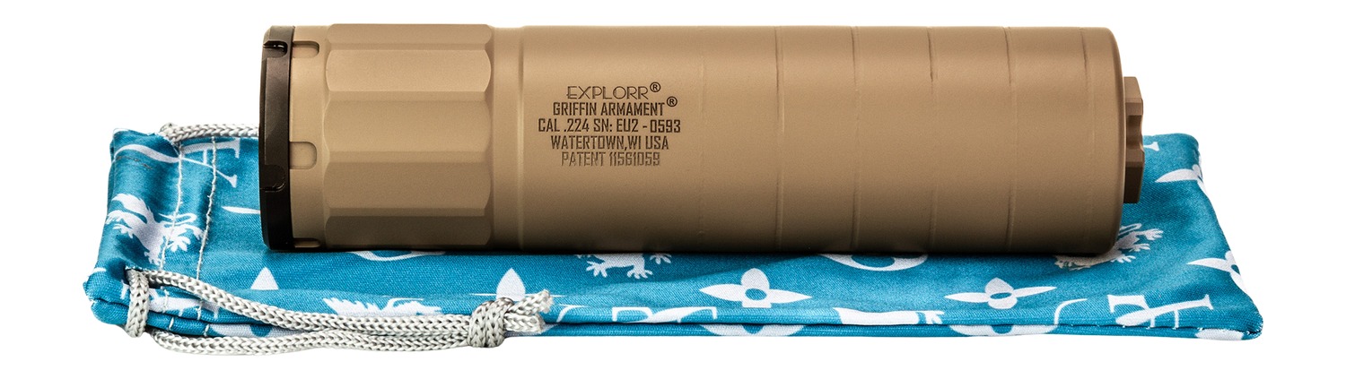 Griffin Armament Explorr 5.56mm FDE Stainless Silencer