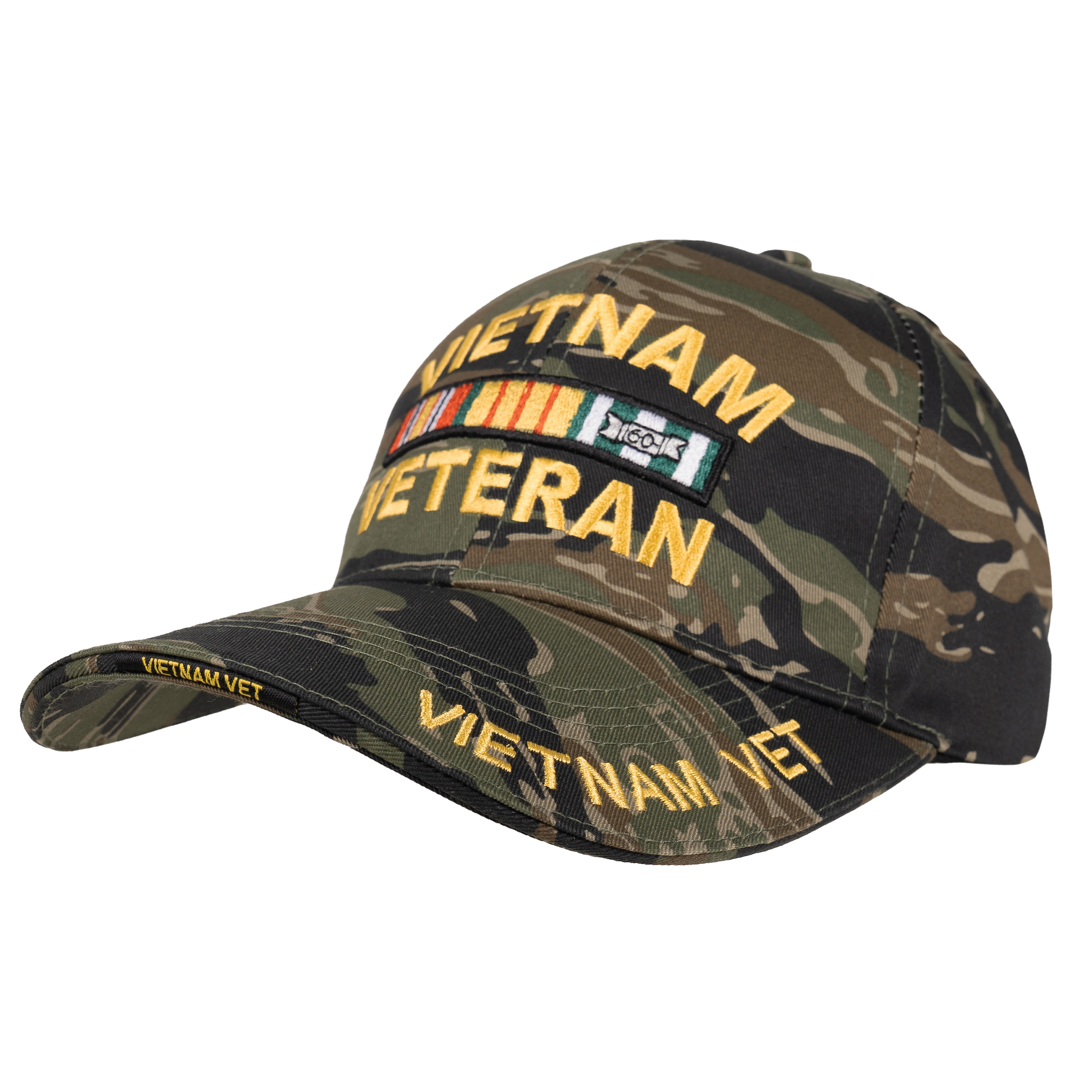 Rothco Deluxe Low Profile Vietnam Veteran Insignia Cap - Tiger Stripe Camo