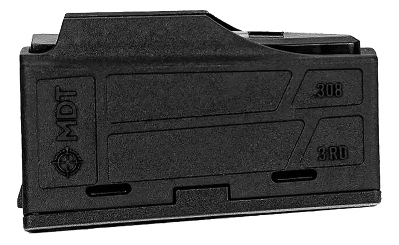 Mdt Sporting Goods Inc 105089BLK AICS Magazine 3rd Flush Fit 308/6.5 Creedmoor Short Action, Black Polymer Fits Some Chassis/Bottom Metal (MDT/XLR/KRG/GRS/CDI/Pacific Tool Gauge)