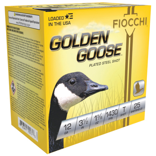 Fiocchi Golden Goose 12 Gauge 3.50" #T - 1.62 oz - 25rds - 1235GGT