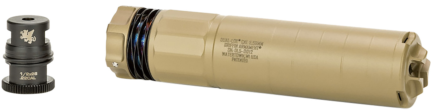 Griffin Armament Dual-Lok 5.56 Suppressor FDE