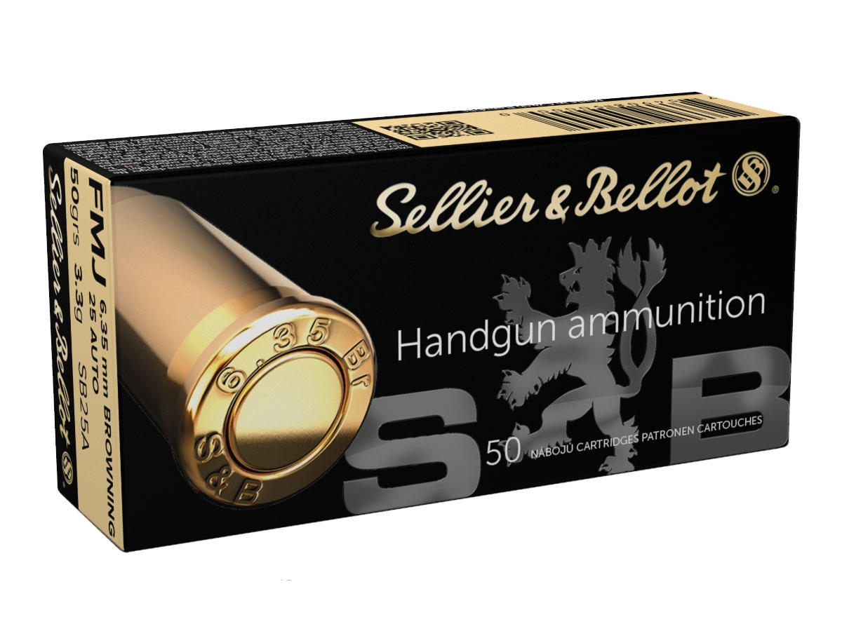 S&B 25ACP 50GR FMJ 50/2000 - No Credit Card Fees - Low, flat rate shipping