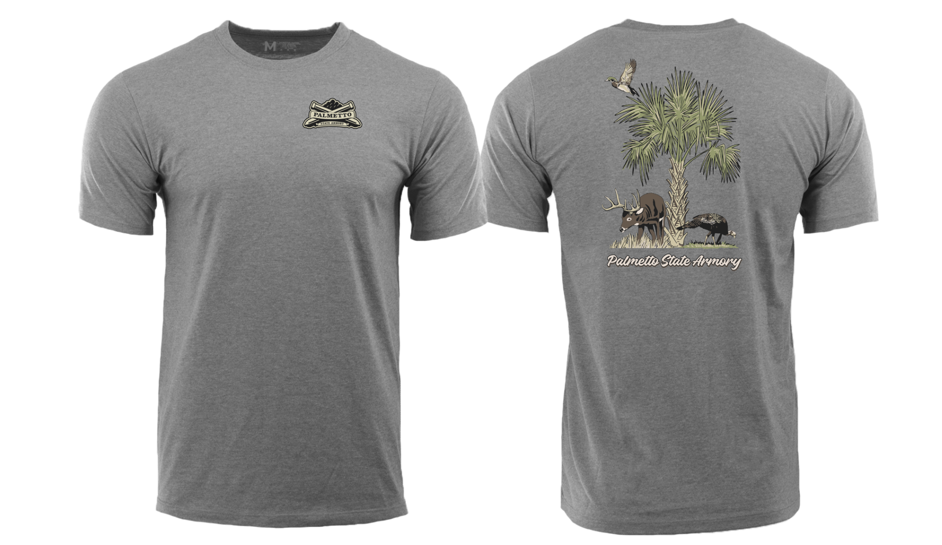 PSA Deer & Turkey Durasoft Tee, Heather Gray â€“ 2X-Large