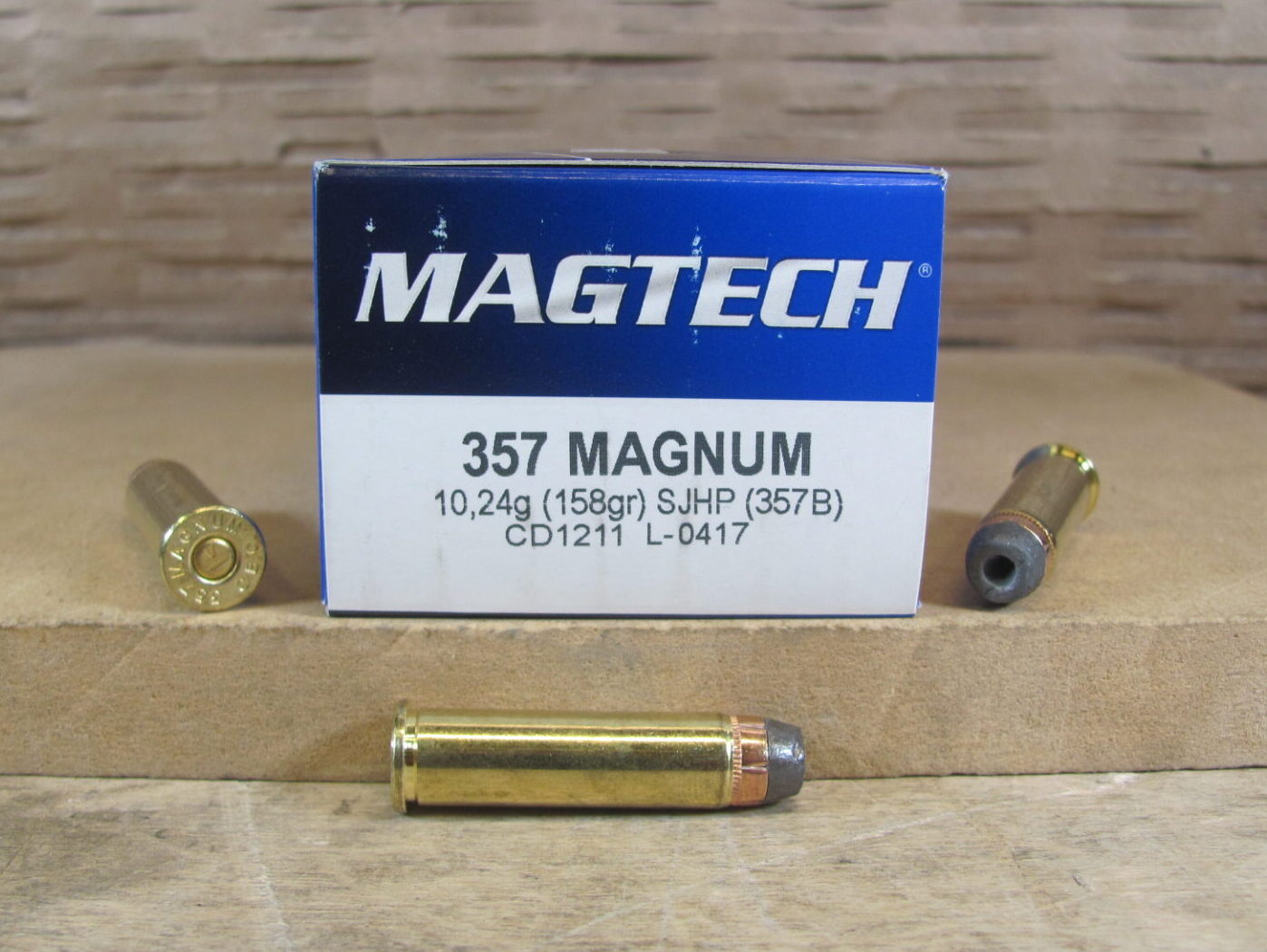 1000 Round Case – 357 Magnum 158 Grain SJHP Hollow Point Ammo by Magtech – 357B