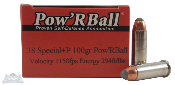 Glaser Pow'rBall 38 SPC +P 100gr Ammunition 20rds - PB38100/20