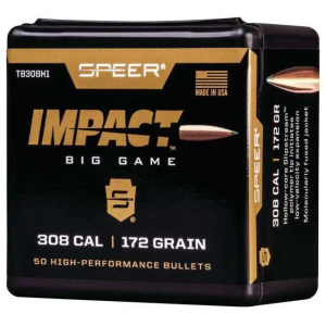 Speer TB308H1 Impact  30 Caliber .308 172 GR Slipstream Polymer Tip 50 Per Box