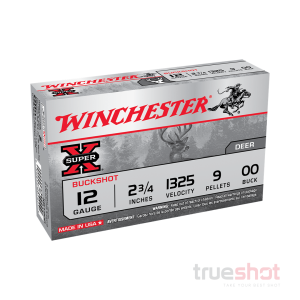Winchester - Super-X - 12 Gauge - #00 Buck Shot - 2.75" - 9 Pellet - 1325 FPS - 5