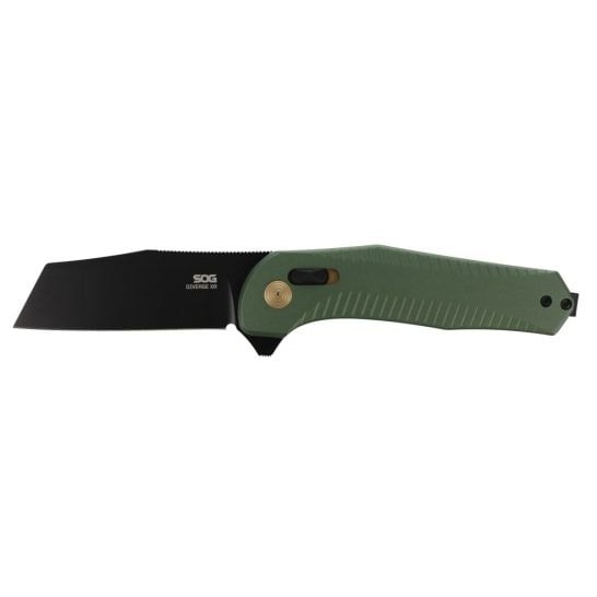 SOG Knives Diverge XR Folding Knife Sheepsfoot Forest Green - Reliable and Stylish EDC Knife - SOG-12-02-03-43
