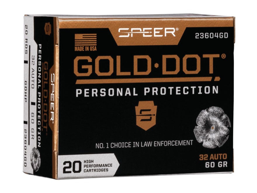SPR GOLD DOT 32ACP 60GR HP 20/200 - No Credit Card Fees - Low, flat rate shipping