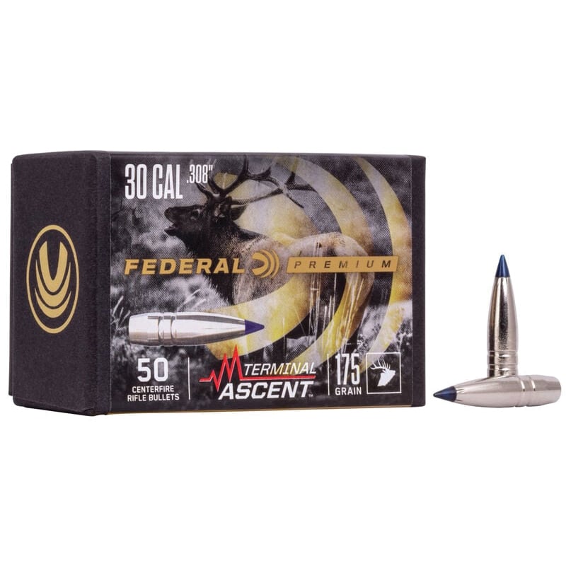Federal Premium .308 Cal 175 gr Reloading Bullets  Terminal Ascent 50rds - PB308TA1