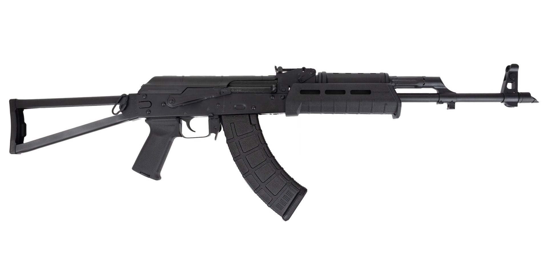 PSA AK-47 GF3 Forged MOE Triangle Side Folding Rifle, Black
