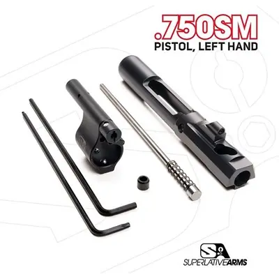 AR-15 ADJ PISTON SYSTEM W/SOLID .750'' GAS BLOCK PISTOL LH