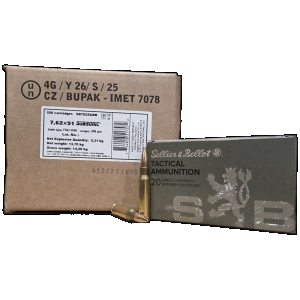 Sellior & Bellot Subsonic 7.62x51mm, 200gr FMJ, 500rd Case