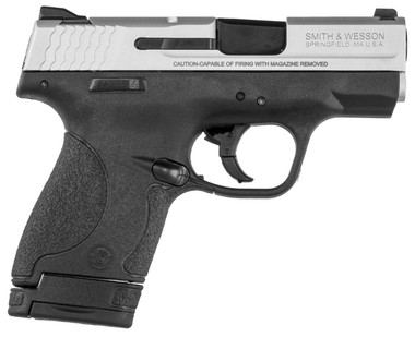 Smith & Wesson 13219 M&P Shield 9mm Luger 3.10" Barrel 7+1 Or 8+1, Black Polymer Frame, Satin Aluminum Cerakote Slide, Polymer Grip, Manual Safety