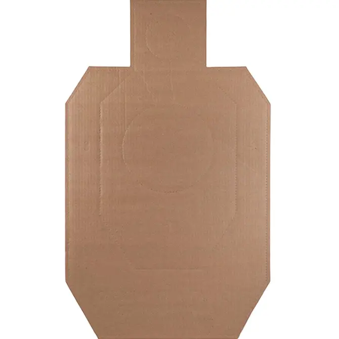 Action Target IDPACB100 IDPA Competition Torso Cutout Hanging Cardboard Brown 100Ct