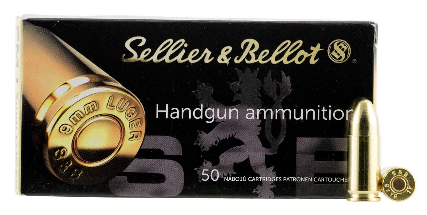 Sellier & Bellot 9mm 124gr FMJ Ammunition 50rds - SB9B