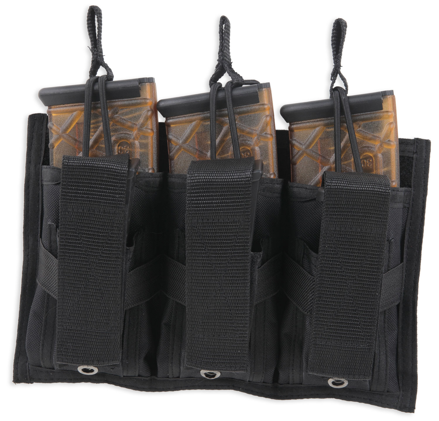 Bulldog Cases BDT Tri-Double Magazine Pouch, 3 Magazines, Plain Black - BDT-62