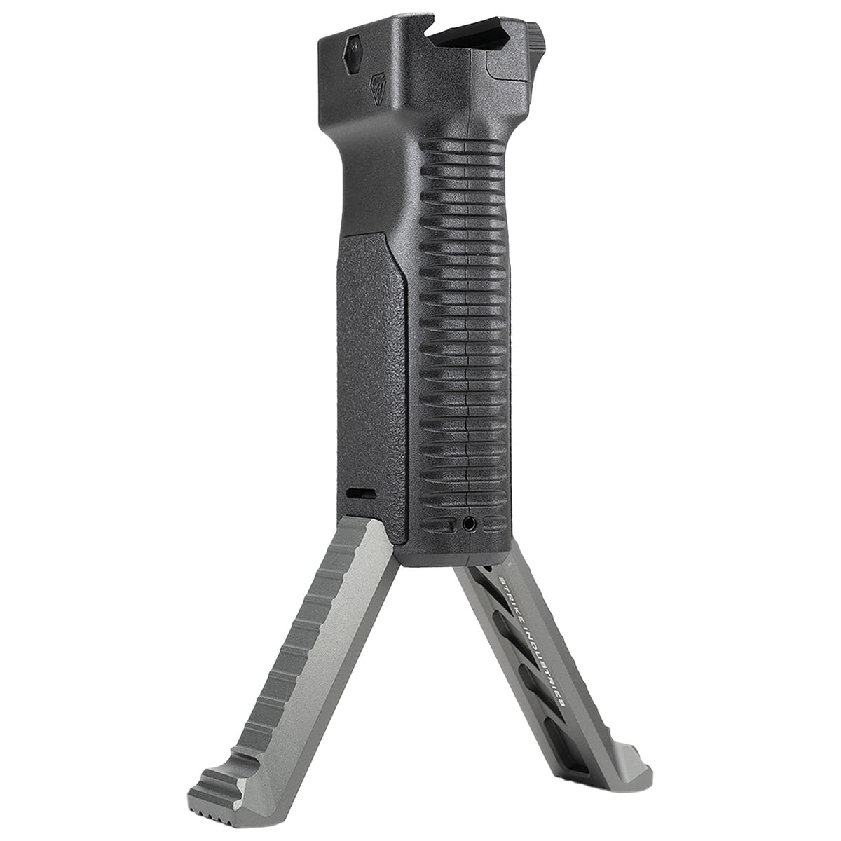 Strike Industries Picatinny Bi-Pod Grip, Gray - Stable Bi-Pod Grip for Improved Shooting Support and Accuracy - SI-AR-AL-BIPOD-GY