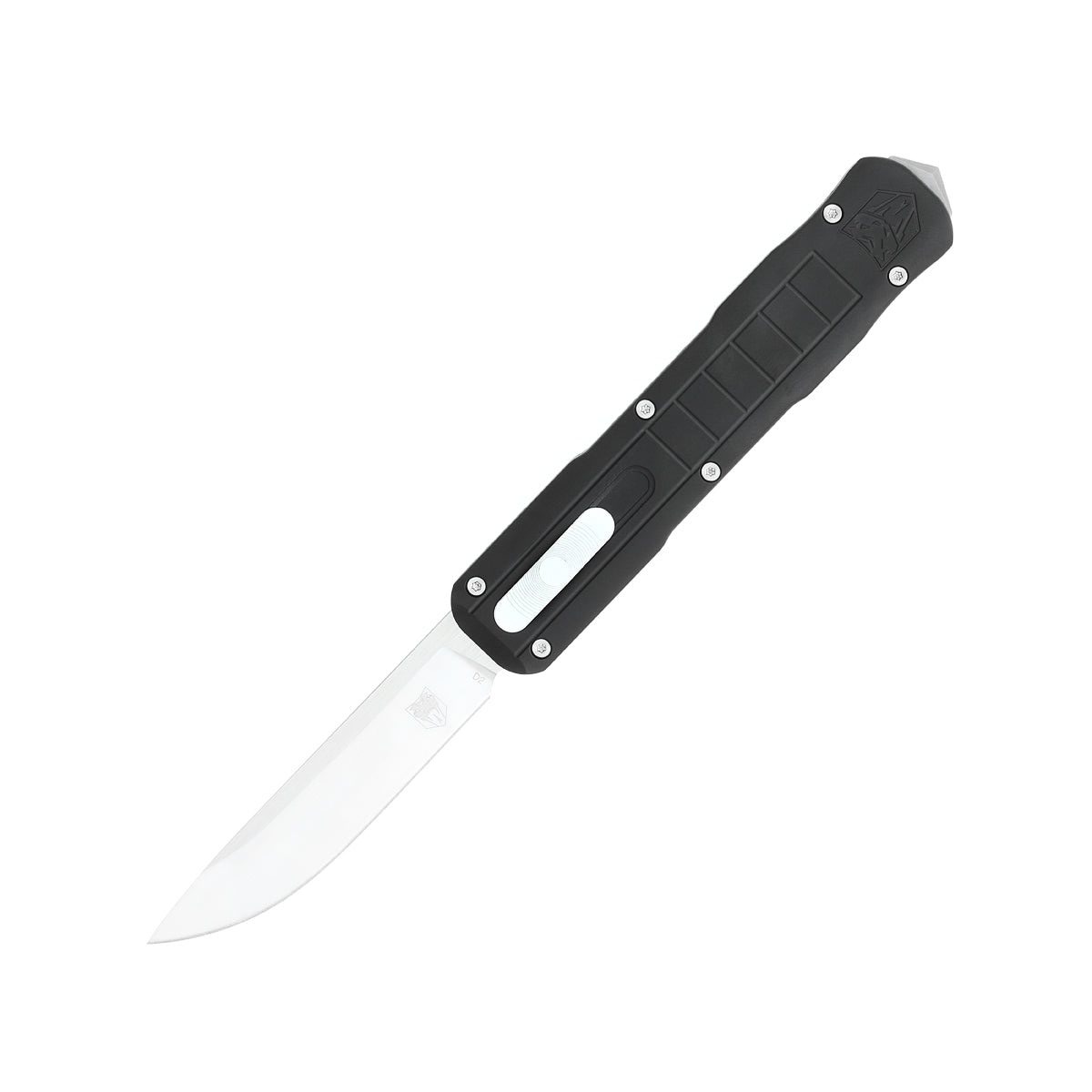 CobraTec Knives Raptor Medium OTF Drop Point Knife, Black - CTRPTBLKDNS