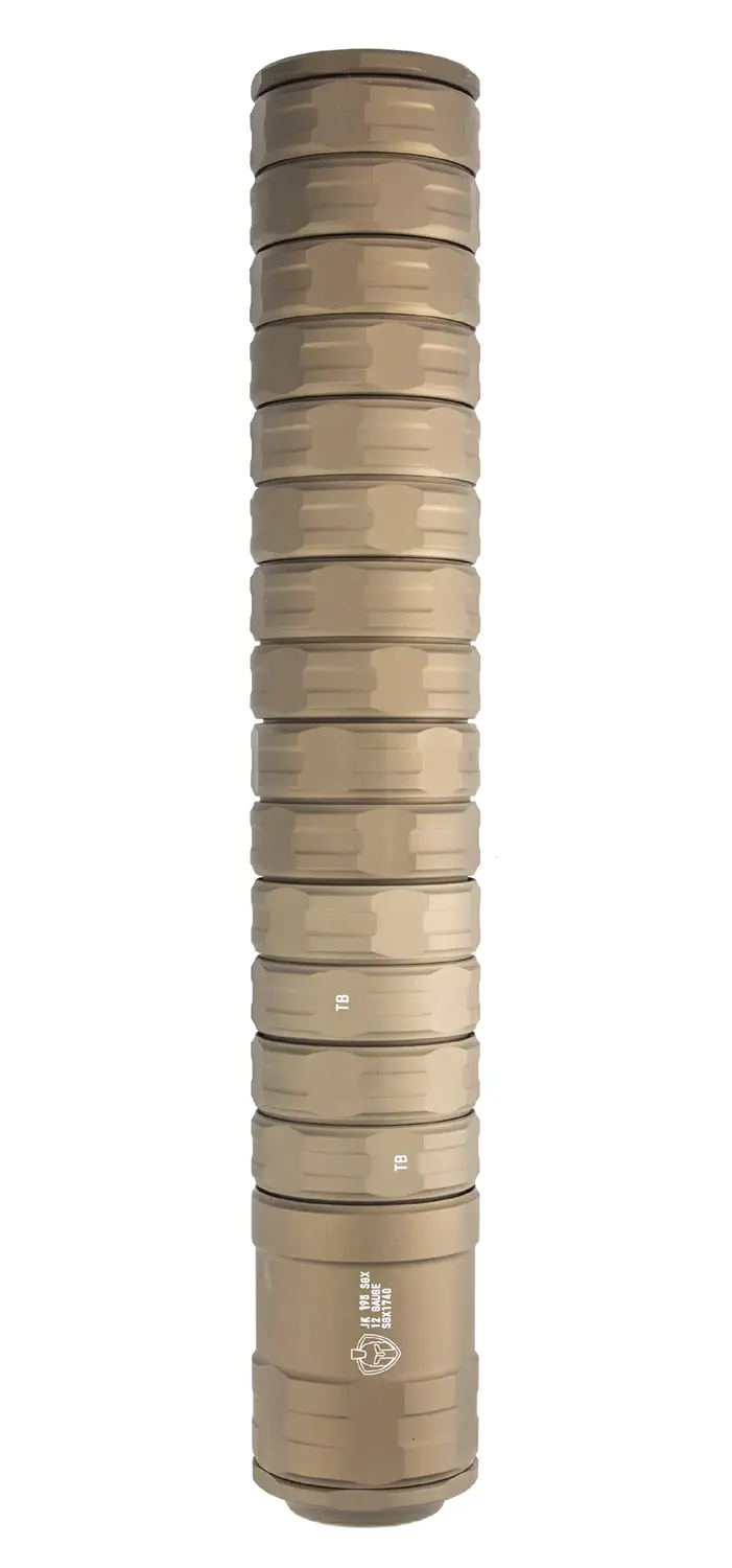 JK Armament JK 195 SGX 12 Gauge Suppressor 1.95 in FDE
