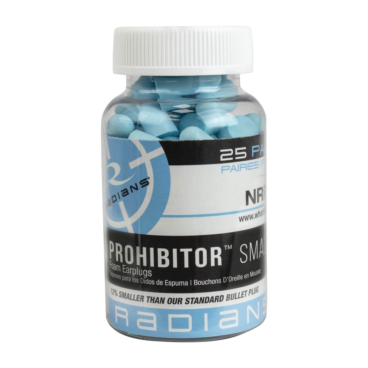 Radians Prohibitor 31 dB Disposable Foam Earplugs Small, Blue