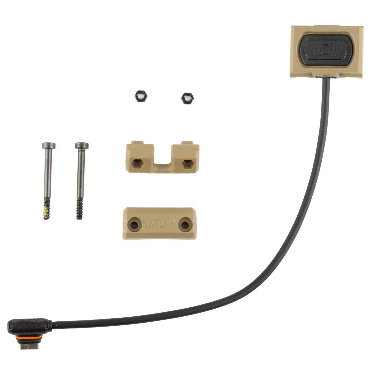 Unity Tactical ModButton Lite Single Lead/Standard Remote Switch Polymer 1.30" - Essential - MBL-FDE-UC-7