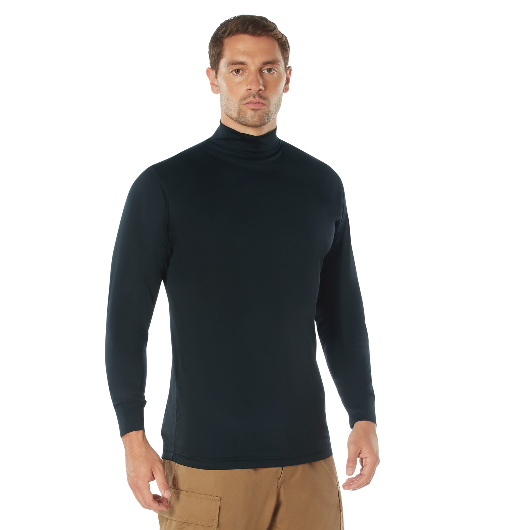 Rothco Moisture Wicking Mock Turtleneck - Midnight Navy Blue, 2X-Large