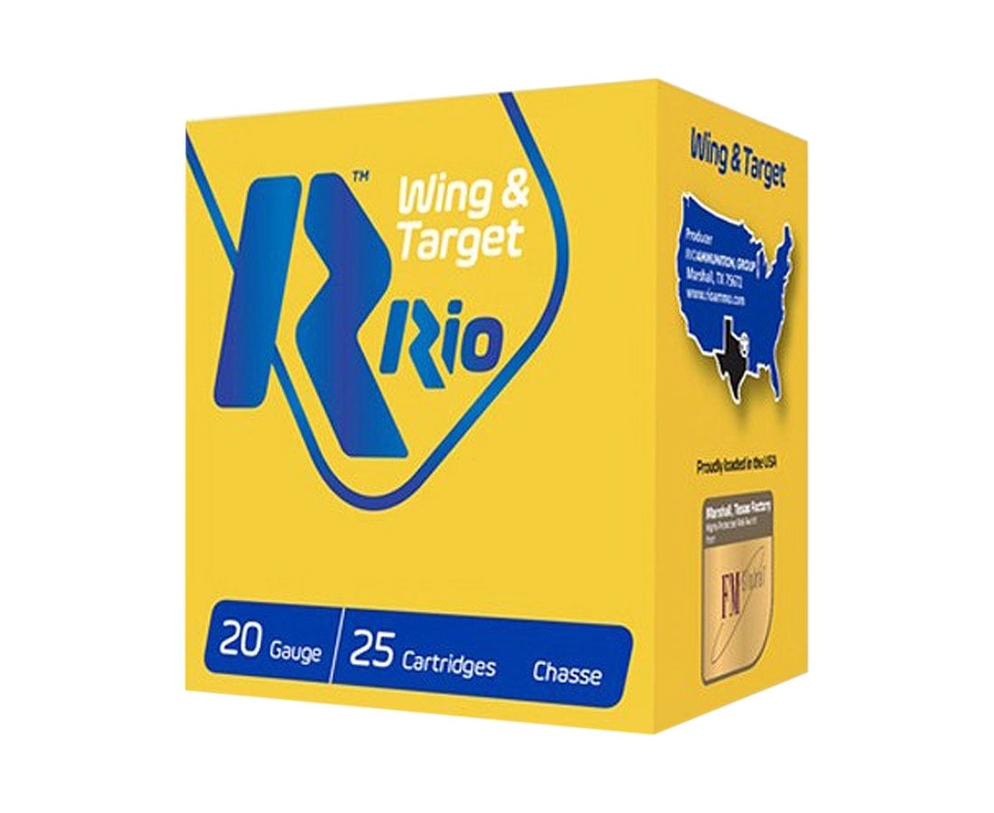 RIO Wing and Target 20 Gauge 2 3/4" 7/8 oz 7.5 Shot 25 Rounds - WT2075