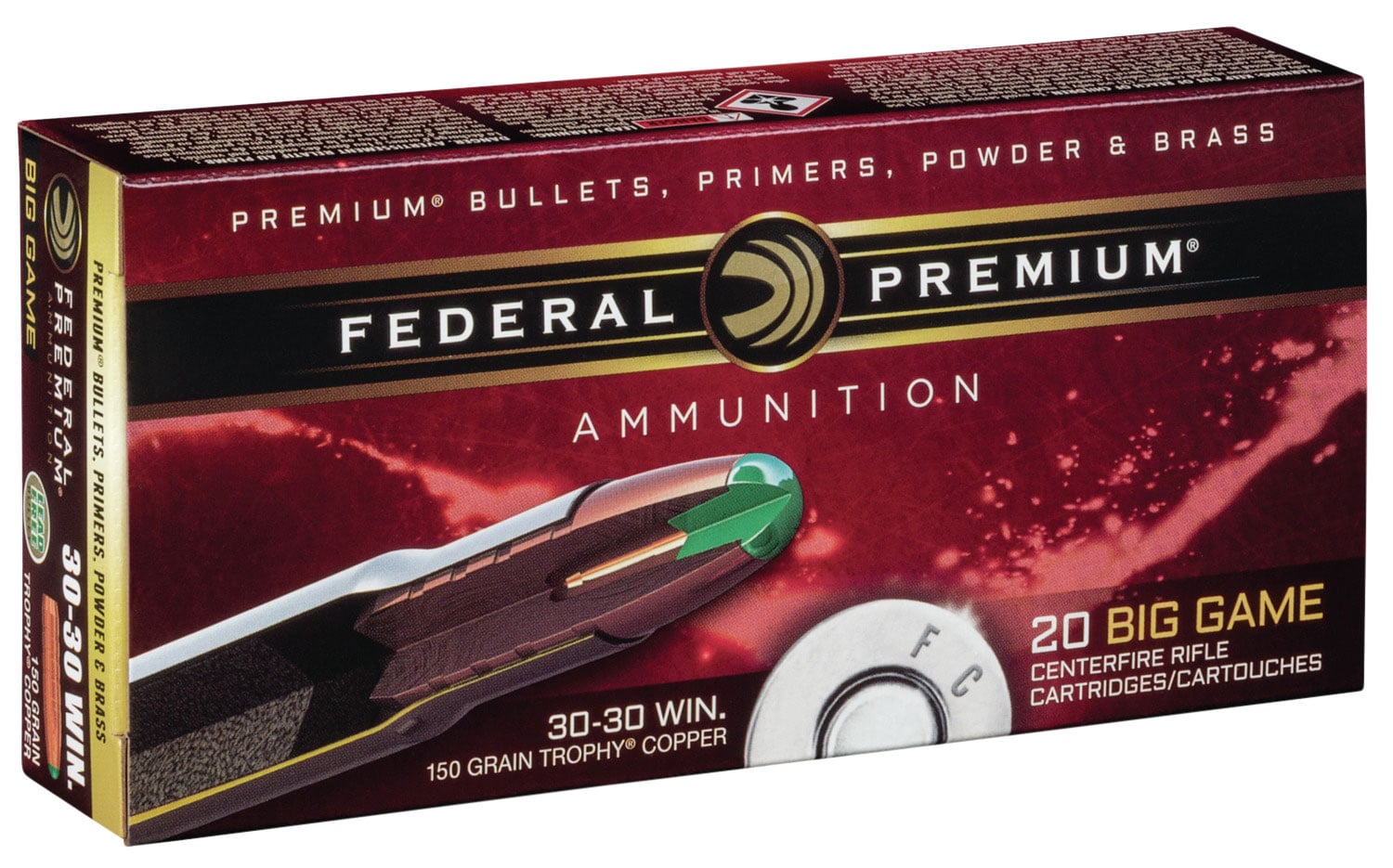 Federal Premium 150 gr Trophy Copper .30-30 Win Ammo, 20/box - P3030TC1