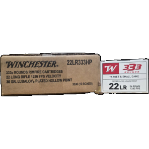 Winchester Target & Small Game .22lr, 36gr CPHP, 3,330rd Case