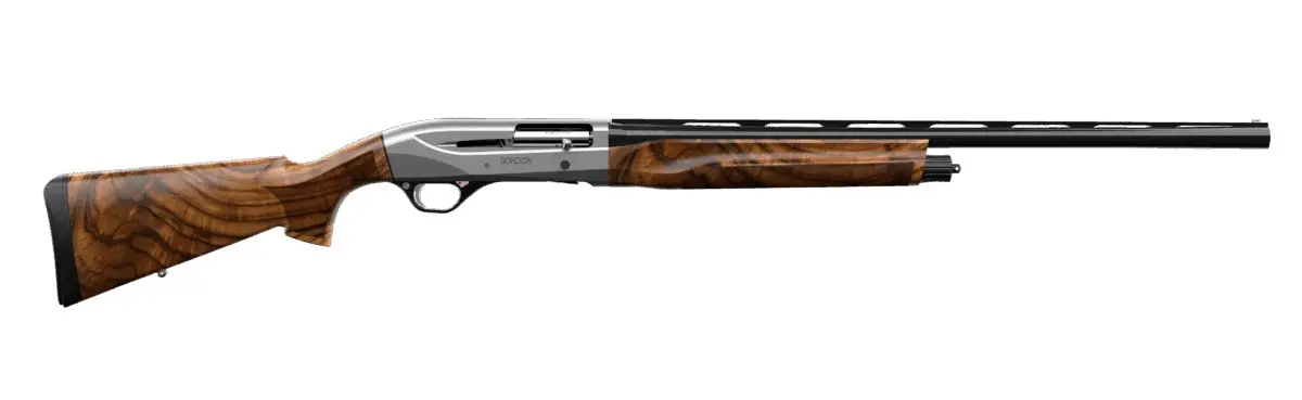 Retay USA GORGRYCON26 Gordion Upland 12 Gauge Semi-Auto 3" 4+1 26" Black Vent Rib Barrel, Gray Con Aluminum Alloy Receiver, Adj Shim Walnut Stock