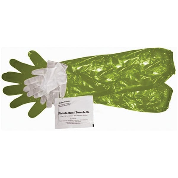 HME Game Cleaning Gloves w/ Towelette, Green, 4/pack - GCG4