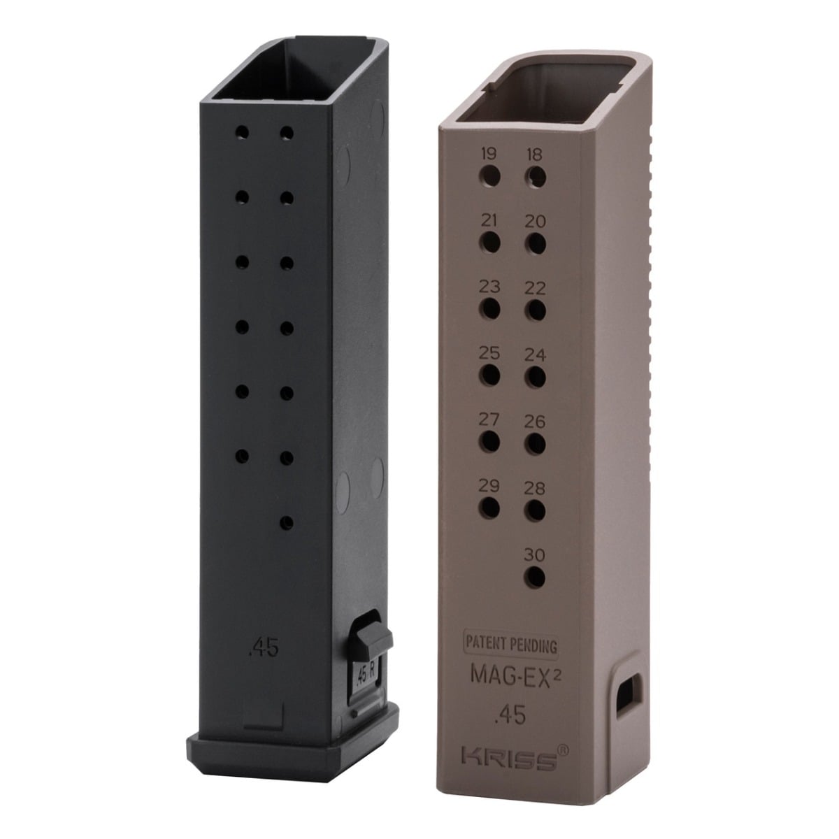 KRISS USA +18 10mm Magazine Extension Fits Kriss Vector, FDE, 3/Pack - KVA-MX2K10FD01