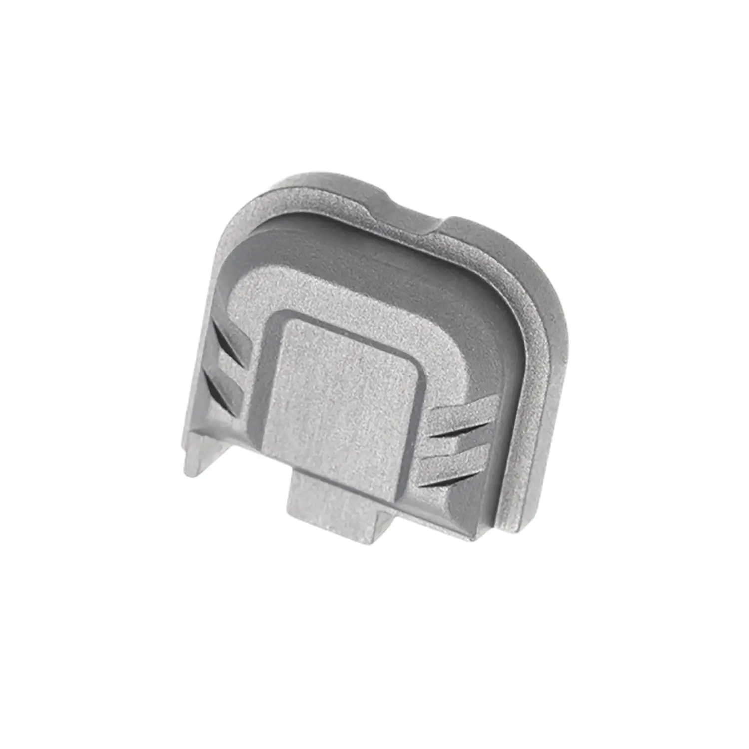 Tyrant CNC TDG43X48SPGREY Slide Cover Plate Chevron Design Glock 43x/48 Grey Aluminum