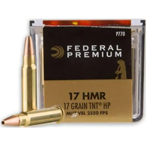 Federal P770 Premium V- Shok 17 HMR 17 gr Speer TNT Jacketed Hollow Point (JHP) 50 Bx/ 60 Cs