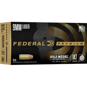 Federal GM9AP1 Gold Medal 9mm Gold Medal 147 GR50 Bx/10 Cs - 50rd Box