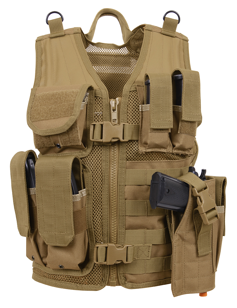 Rothco Kids Tactical Cross Draw Vest - Coyote Brown