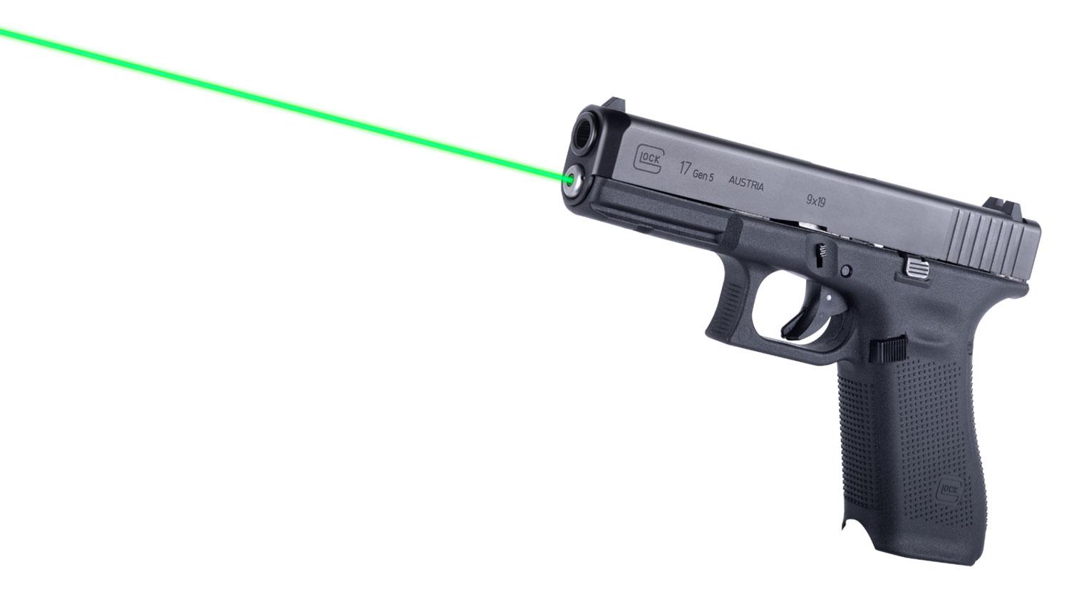 LaserMax Green Guide Rod Laser for Glock 17, 17 MOS, 34 MOS Gen 5 Pistols - LMS-G5-17G