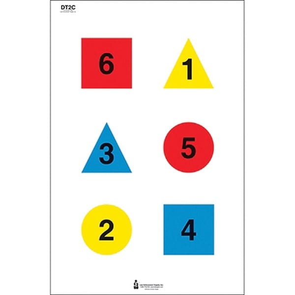 Action Target Discretionary Command Version 2-C Training Target, Black/Blue/Red/Yellow