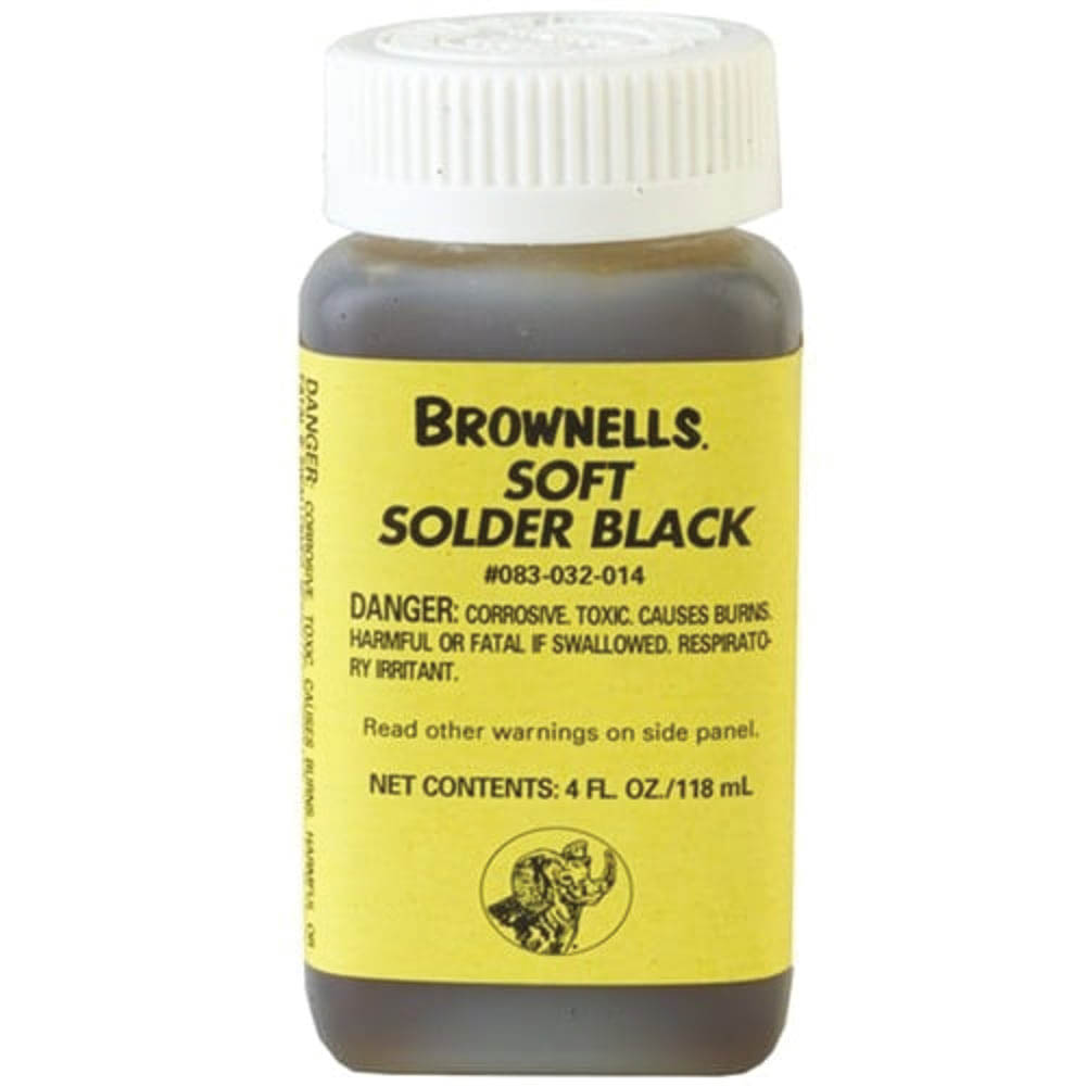 Brownells Soft Solder Black, 4 oz Bottle