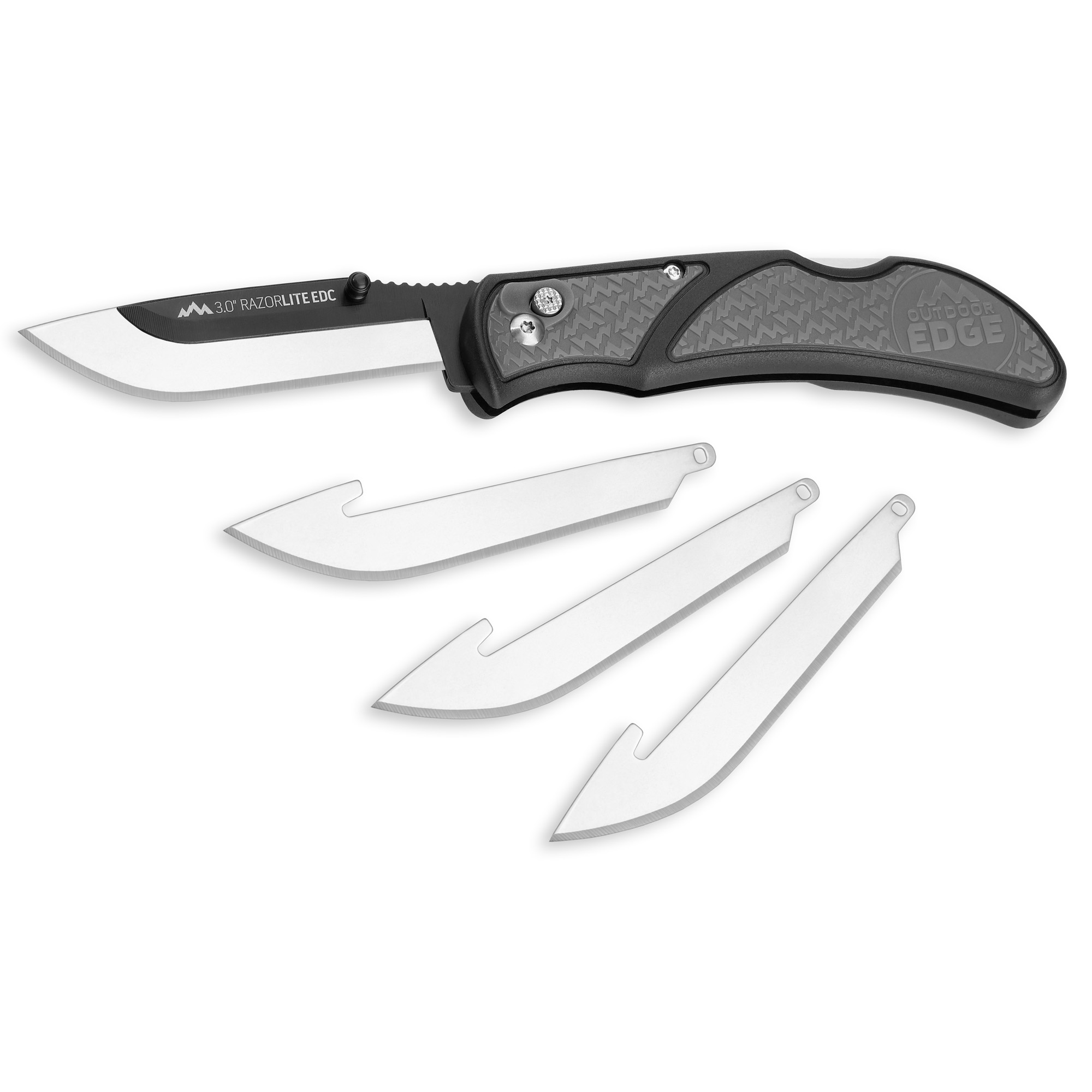 Outdoor Edge Razor EDC Lite 6.8" Knife, Black, Gray - RLY3050C